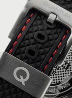 Quantum Chronograph Black Strap Black Dial Sporty Date Watch HNG956.351