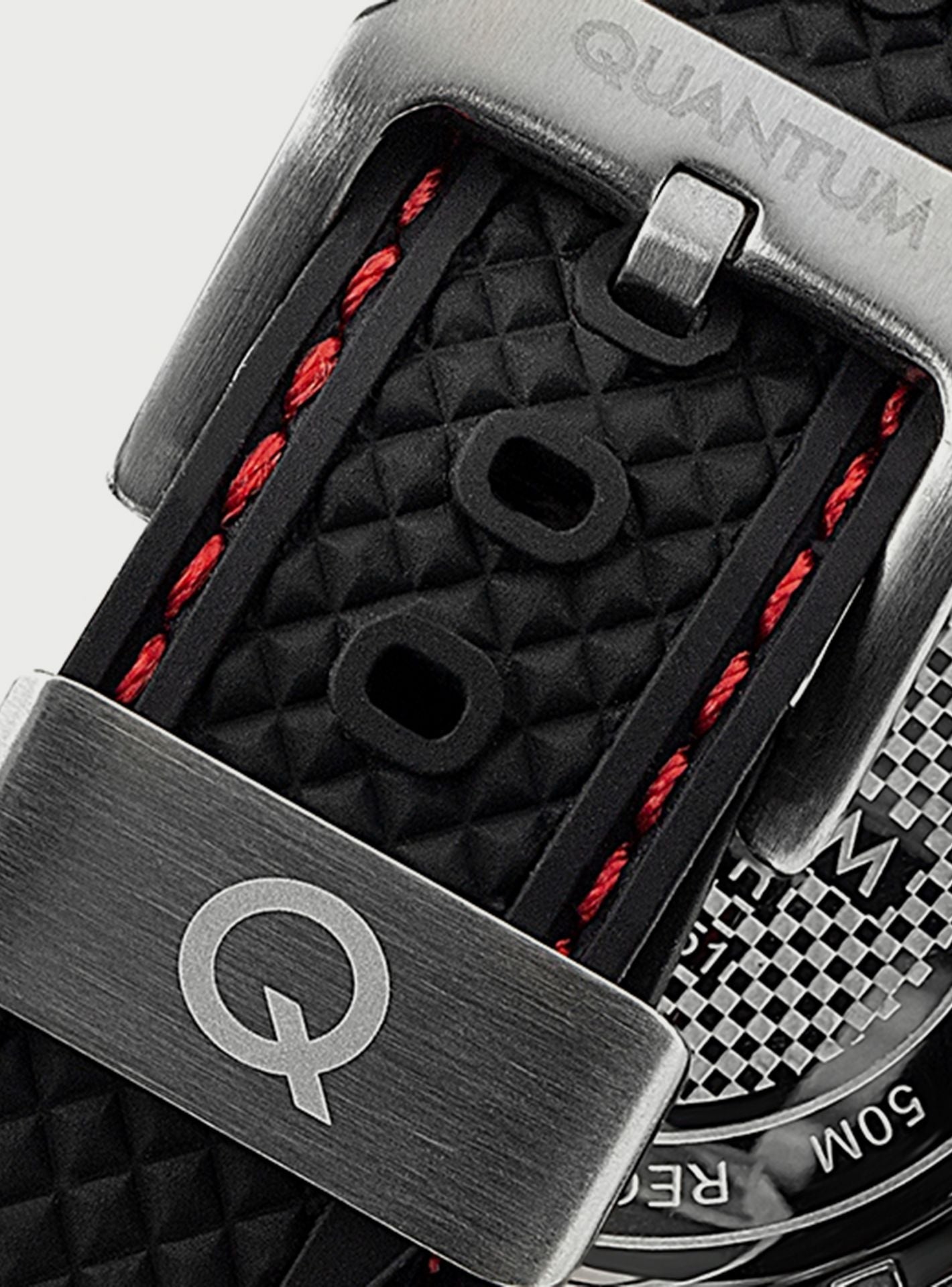 Quantum Chronograph Black Strap Black Dial Sporty Date Watch HNG956.351