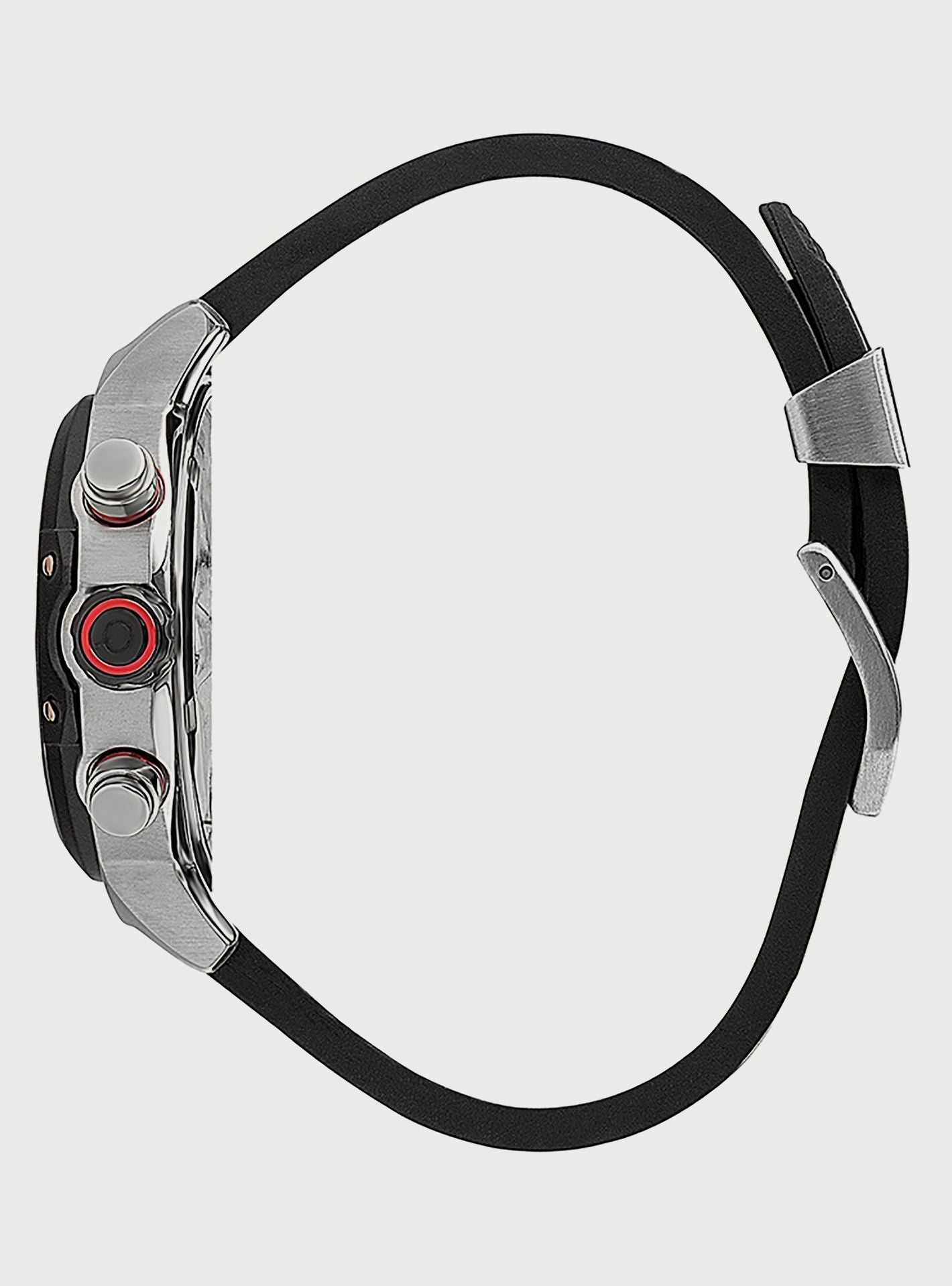 Quantum Chronograph Black Strap Black Dial Sporty Date Watch HNG956.351