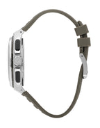 Quantum Multifunction Beige Strap Black Dial Silver Watch PWG1078.357