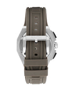 Quantum Multifunction Beige Strap Black Dial Silver Watch PWG1078.357