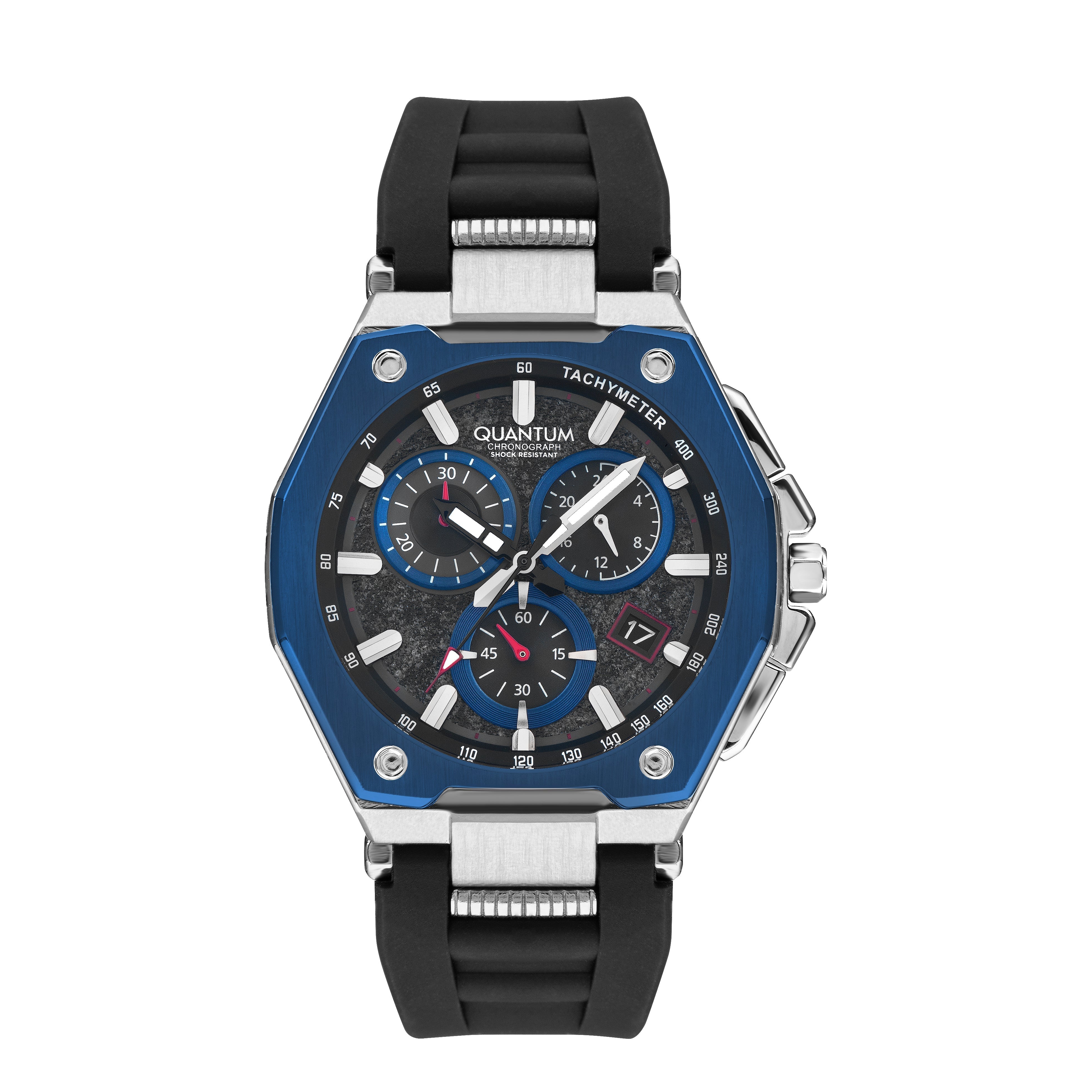Quantum Chronograph Black Strap Multicolor Dial Date Watch PWG1005.051 Hoofdafbeelding