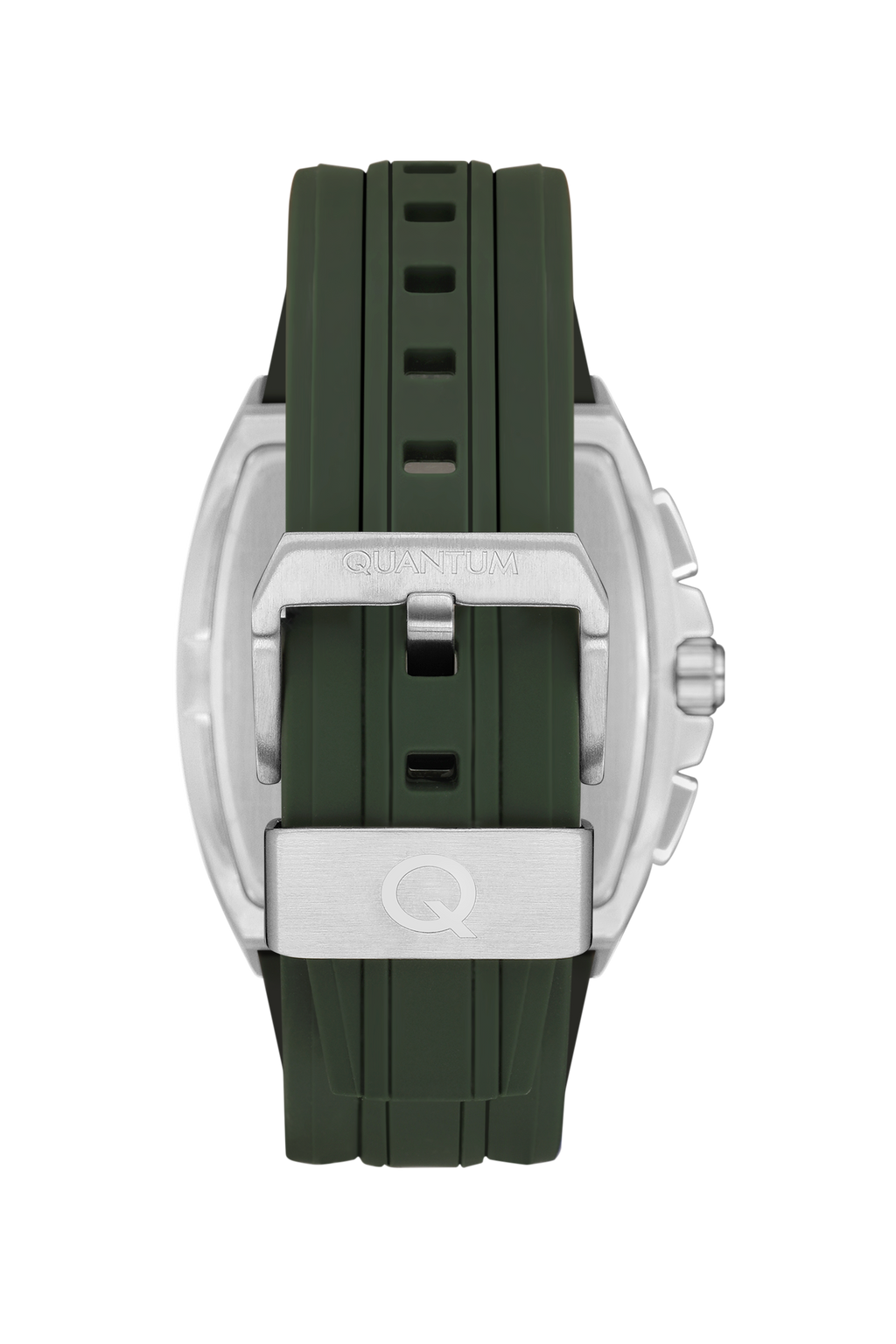 Quantum Chronograph All Green Silver Case Watch HNG997.375