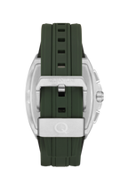 Quantum Chronograph All Green Silver Case Watch HNG997.375