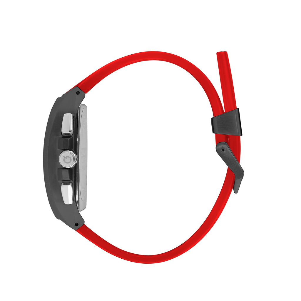 Quantum Mutli-Function Grey Dial Red Strap Watch HNG997.068