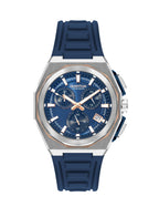 Quantum Navy Multifunction Blue Strap Blue Dial Silver Watch PWG1078.399