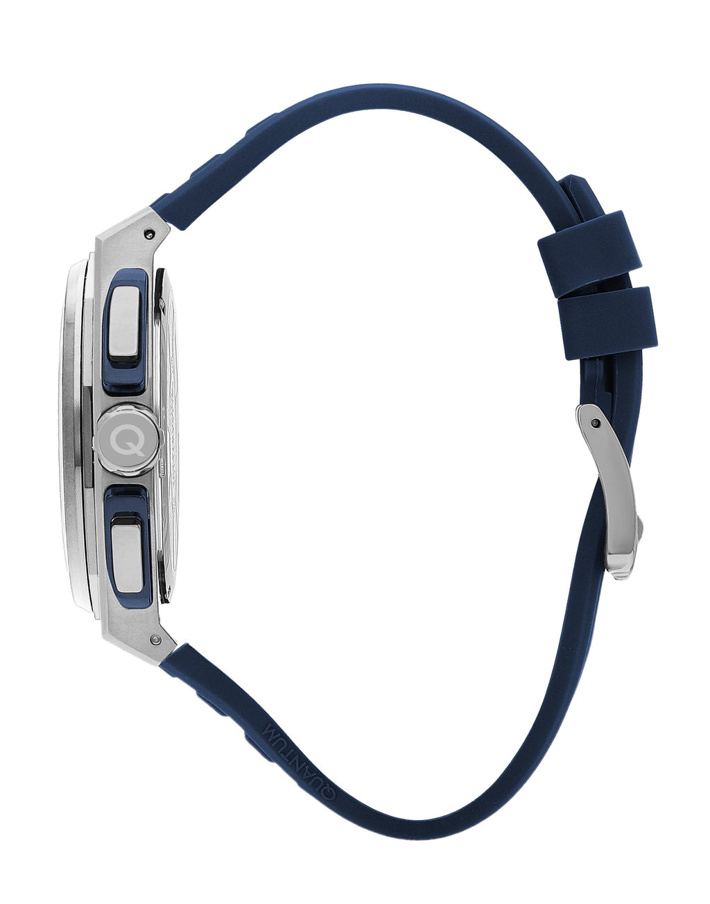 Quantum Navy Multifunction Blue Strap Blue Dial Silver Watch PWG1078.399