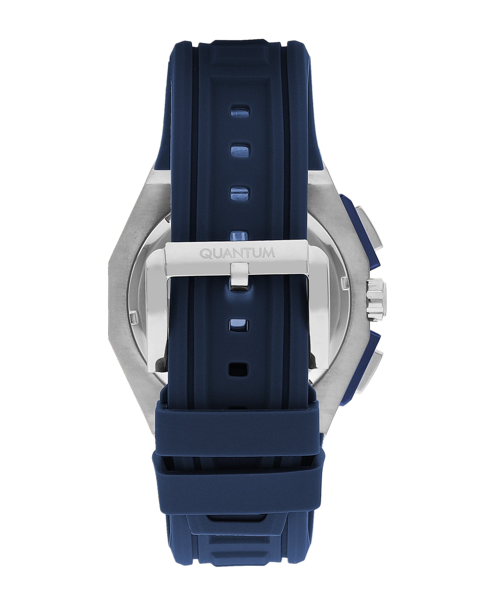 Quantum Navy Multifunction Blue Strap Blue Dial Silver Watch PWG1078.399