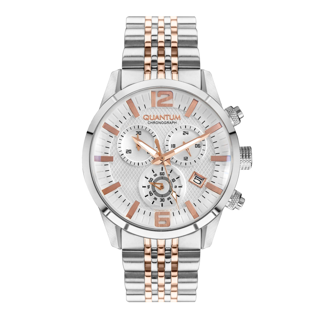 Quantum Chronograph Rose Gold & Silver Classic Watch ADG1016.530