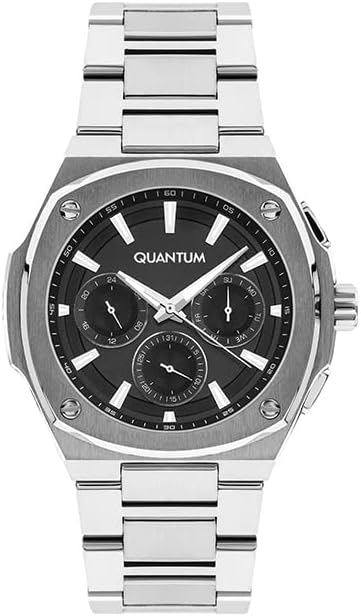 Quantum Multi-Function Black Dial Silver Watch ADG1032.350