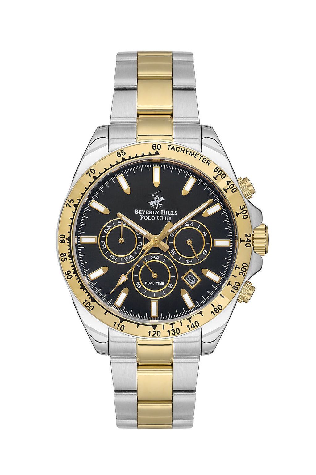 Beverly Hills Polo Club Tachymeter Two-Tone Multifunction Watch BP3127X.251