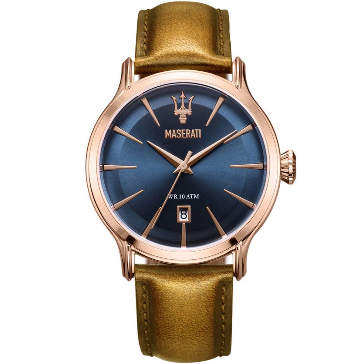 Maserati Epoca Blue Dial Leather Strap Brown Color Men's Watch R8851118001 Main image