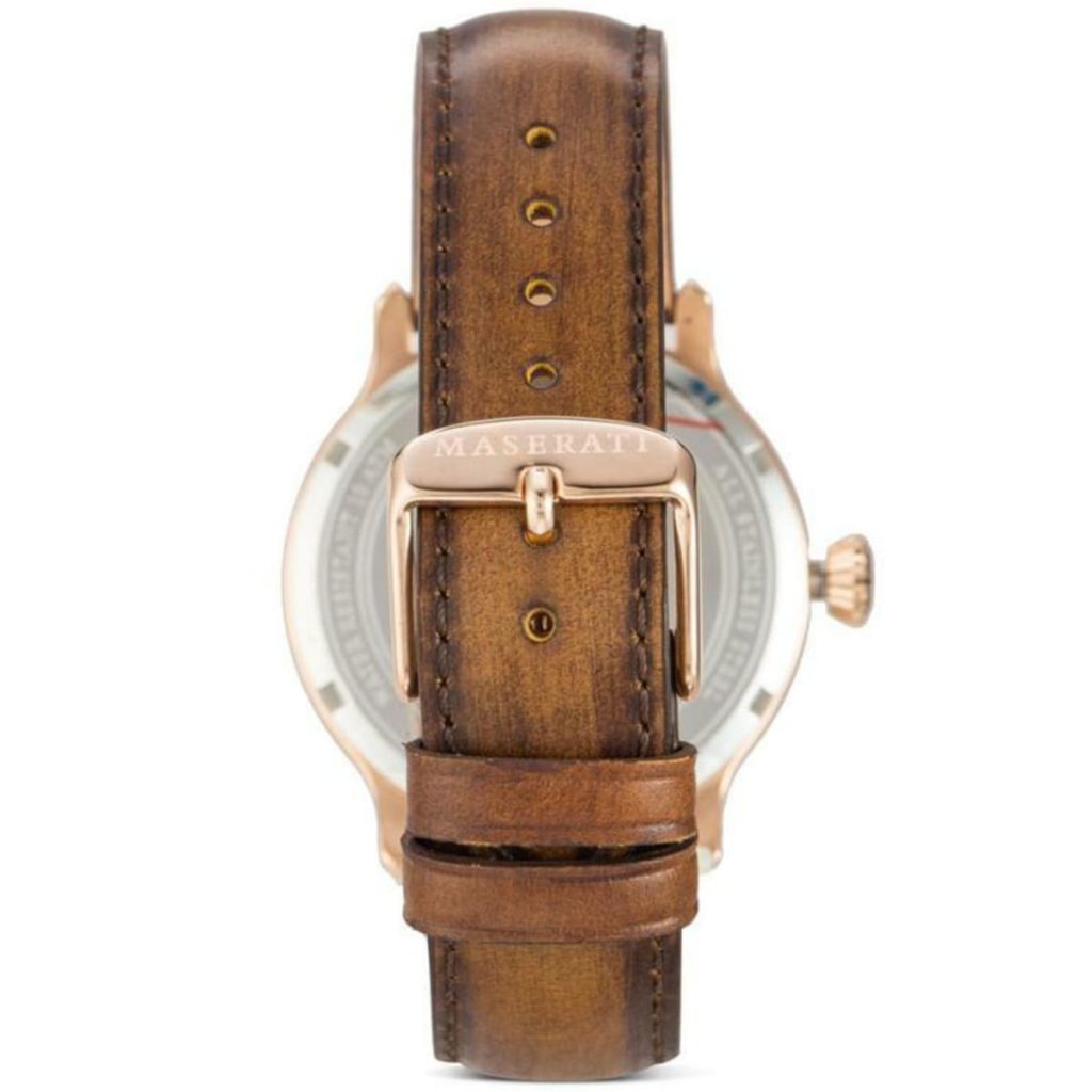 Maserati Epoca Blue Dial Leather Strap Brown Color Men's Watch R8851118001 Secondary image