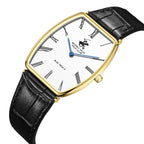 Beverly Hills Polo Club Slim Tech 5 White Dial Black Leather Gold Watch BP3863X.131
