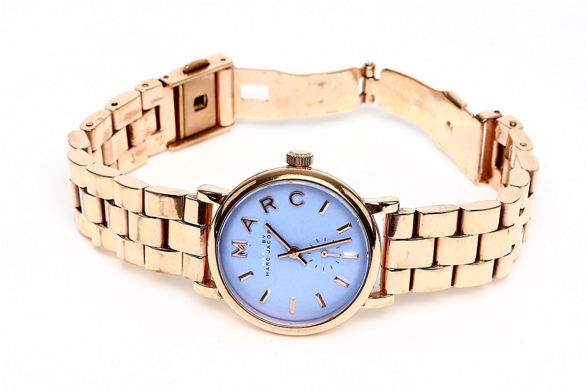 Marc By Marc Jacobs Baker Blue Dial Rose Gold Steel WatchMBM3285 Secondary image