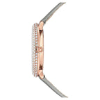 Swarovski Crystal Frost Silver Dial White Leather Strap Women's Watch 5484070