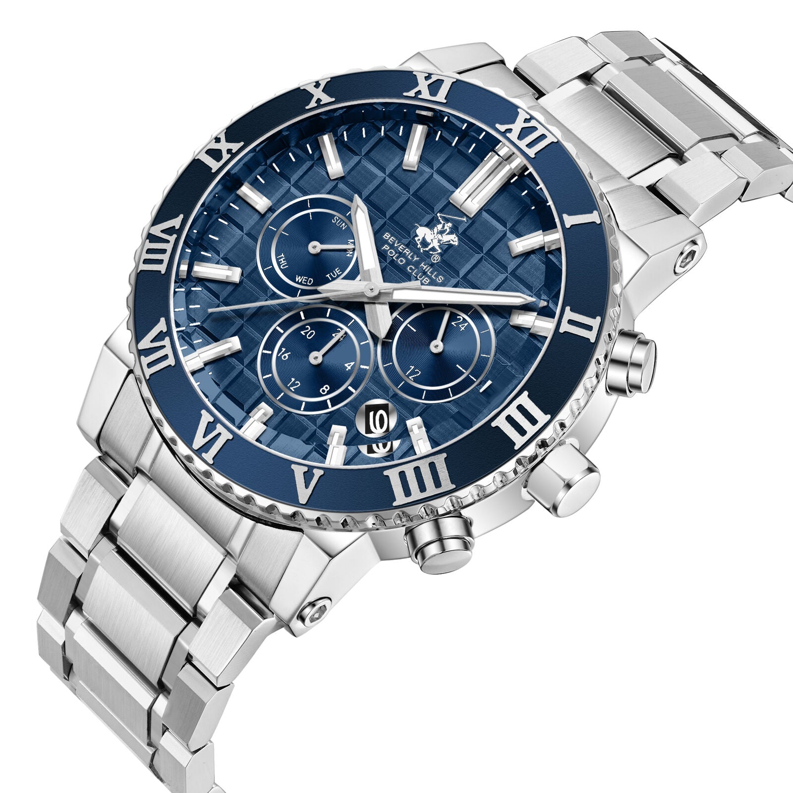 Beverly Hills Polo Club Multifunction Blue Dial Silver Date Watch BP3869X.390 Secondary image