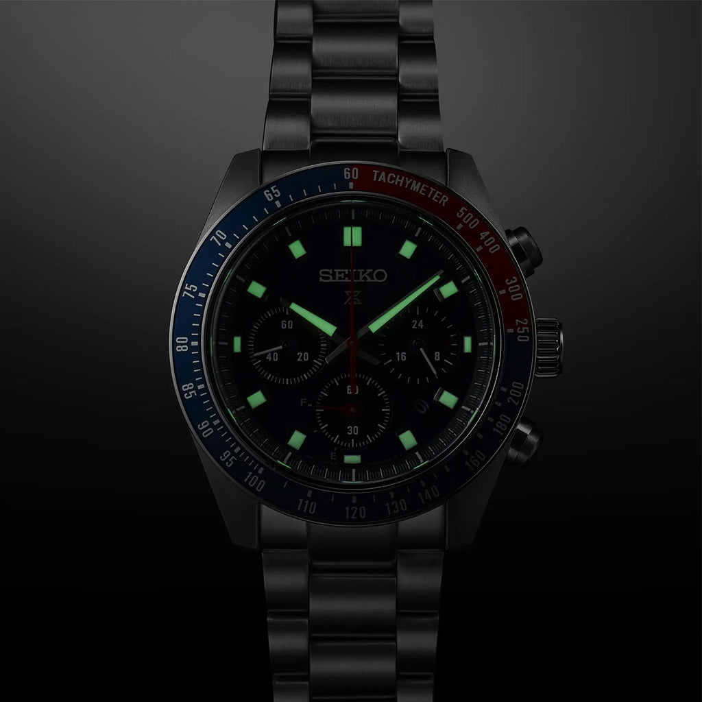 Seiko Pepsi Speedtimer Silver Men's Watch SSC913P1