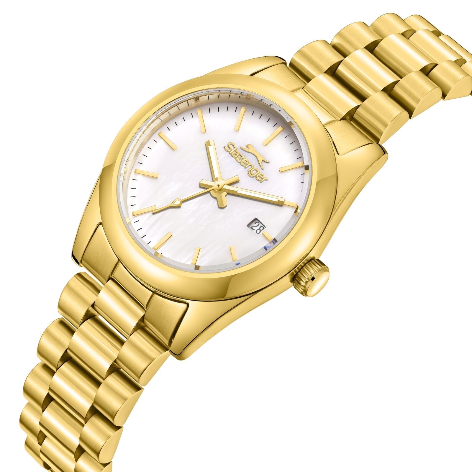 Slazenger Classic Date Window White Dial Gold Watch - SL.09.2473.3.02 Secondary image