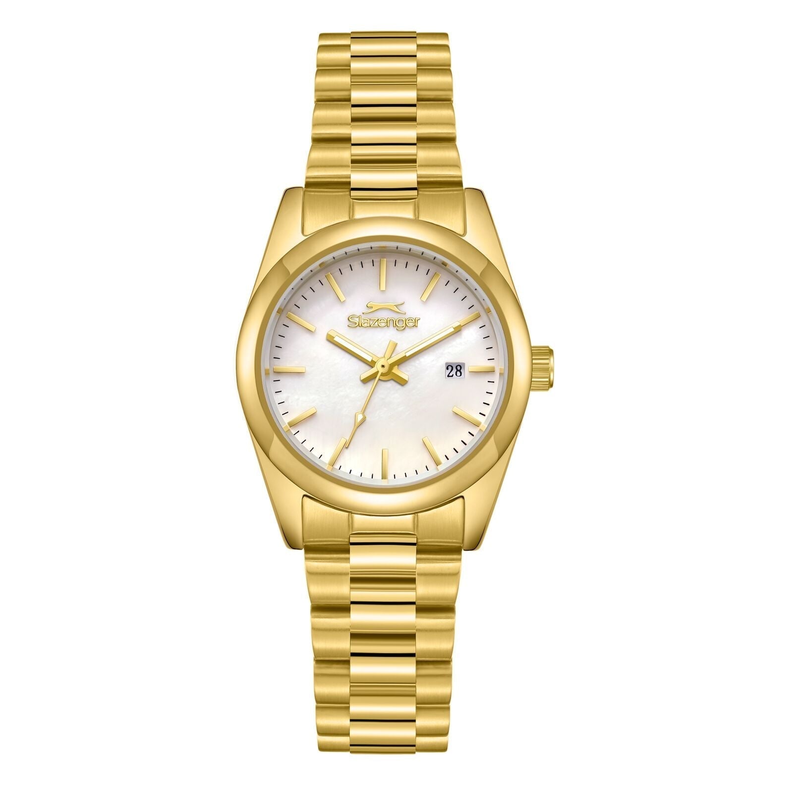 Slazenger Classic Date Window White Dial Gold Watch - SL.09.2473.3.02 Main image
