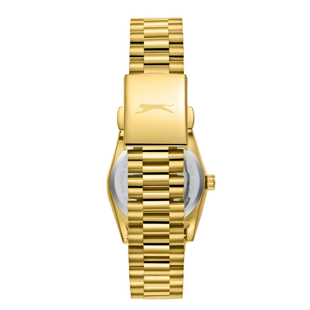 Slazenger Classic Date Window White Dial Gold Watch - SL.09.2473.3.02