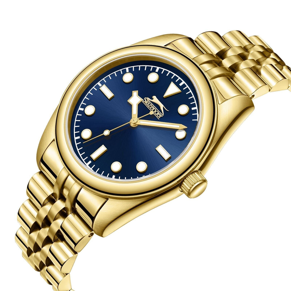 Slazenger Three-hand Navy Blue Dial Gold Watch - SL.09.2354.1.06