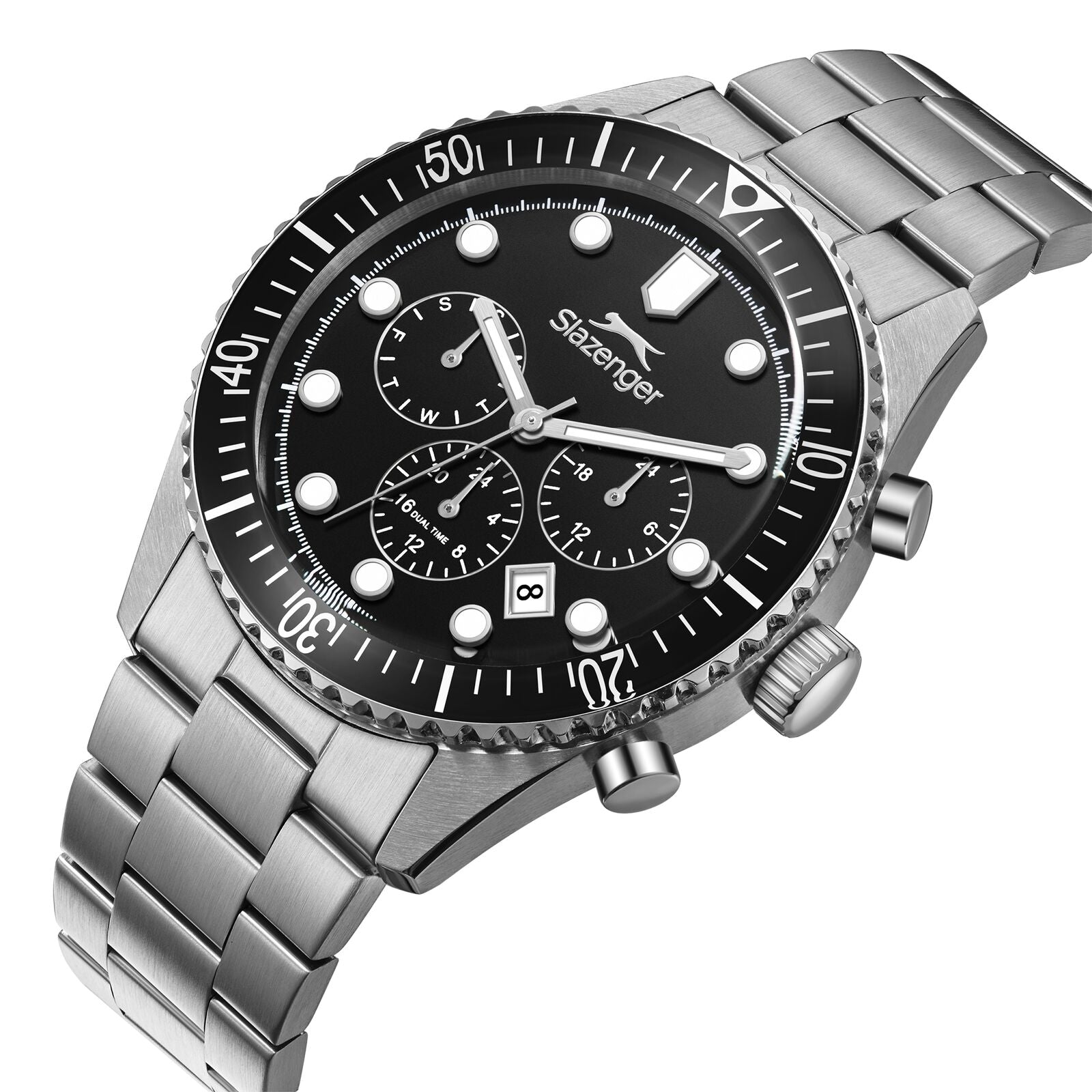 Slazenger Chronograph Black Dial Metallic Silver Watch - SL.09.2490.2.01 Secondary image