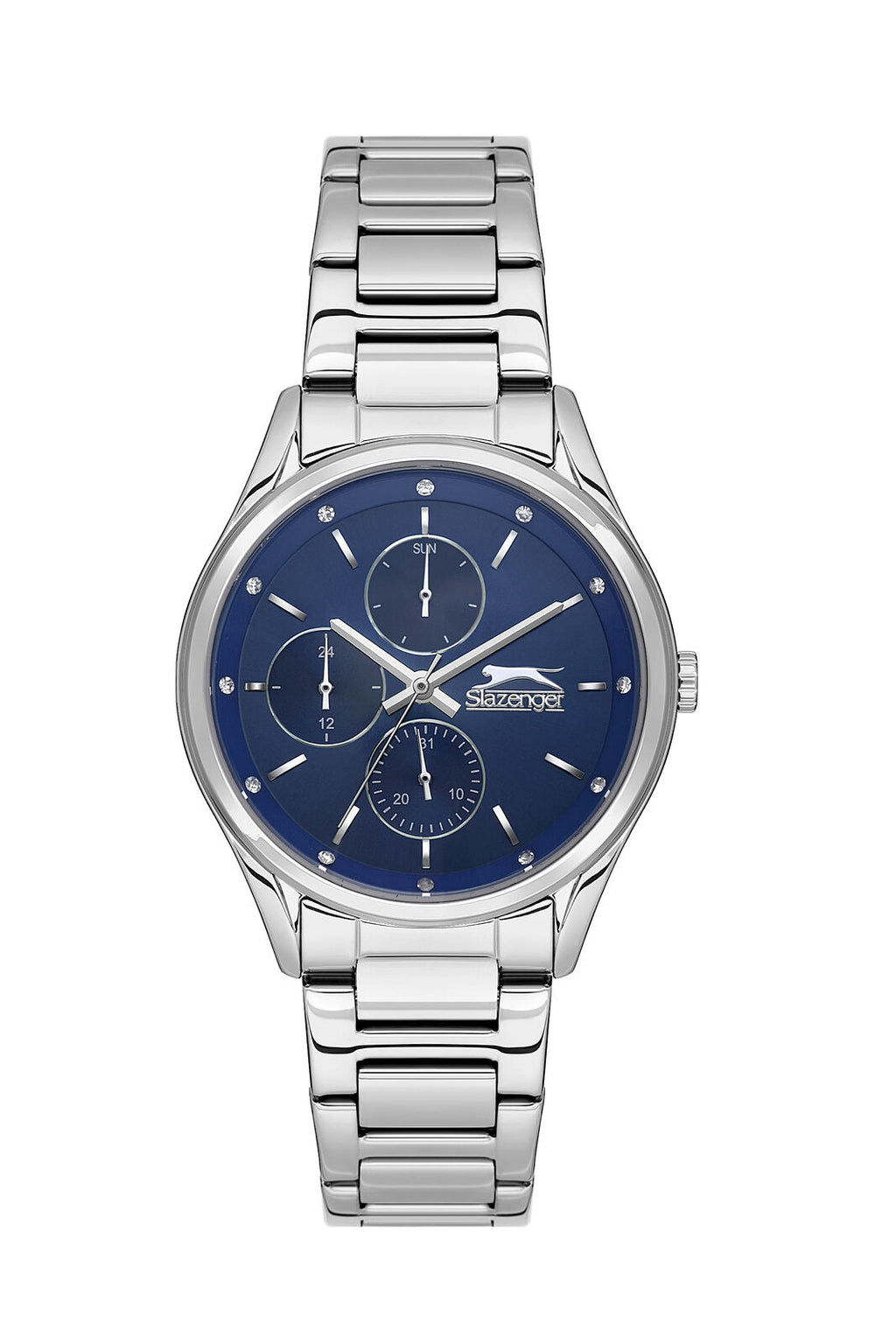 Slazenger Fashion Multifunction Blue Dial Silver Watch - SL.09.2229.4.04