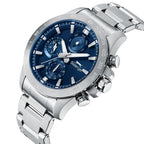 Slazenger Oversized Multifunction Sport Navy Blue Dial Silver Watch - SL.09.2482.2.03