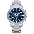 Slazenger Oversized Multifunction Sport Navy Blue Dial Silver Watch - SL.09.2482.2.03