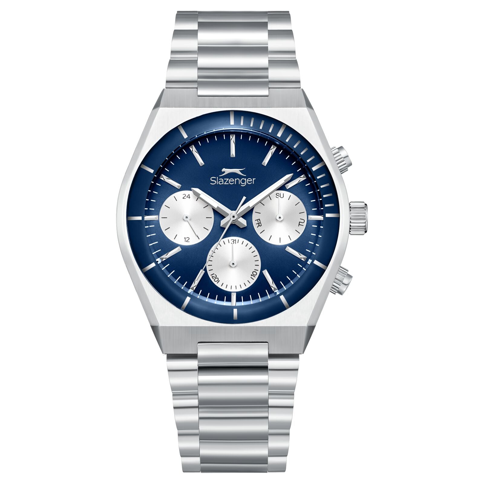 Slazenger Classic Chronograph Deep Blue Dial Silver Watch - SL.09.2484.2.02 Main image