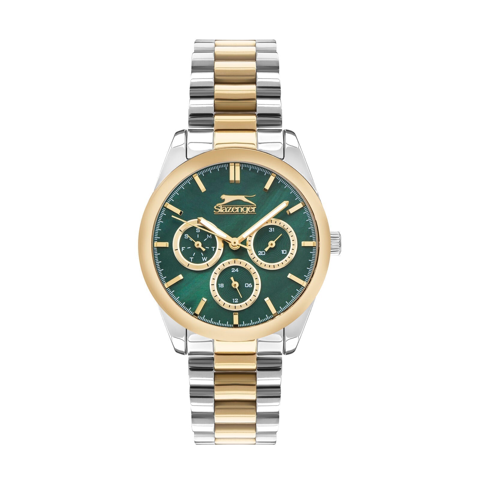 Slazenger Fashion Multifunction Green Dial Two Tone Watch - Sl.09.2063.4.07 Main image