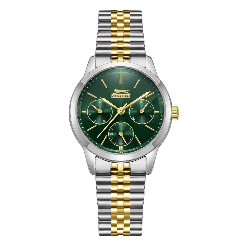 Slazenger Sport Multifunction Green Dial Two Tone Watch - SL.09.2336.4.04