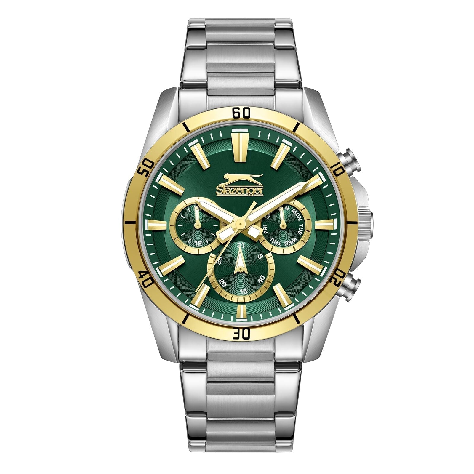 Slazenger Multifunction Sport Green Dial Two tone Watch - SL.09.2332.2.04 Main image