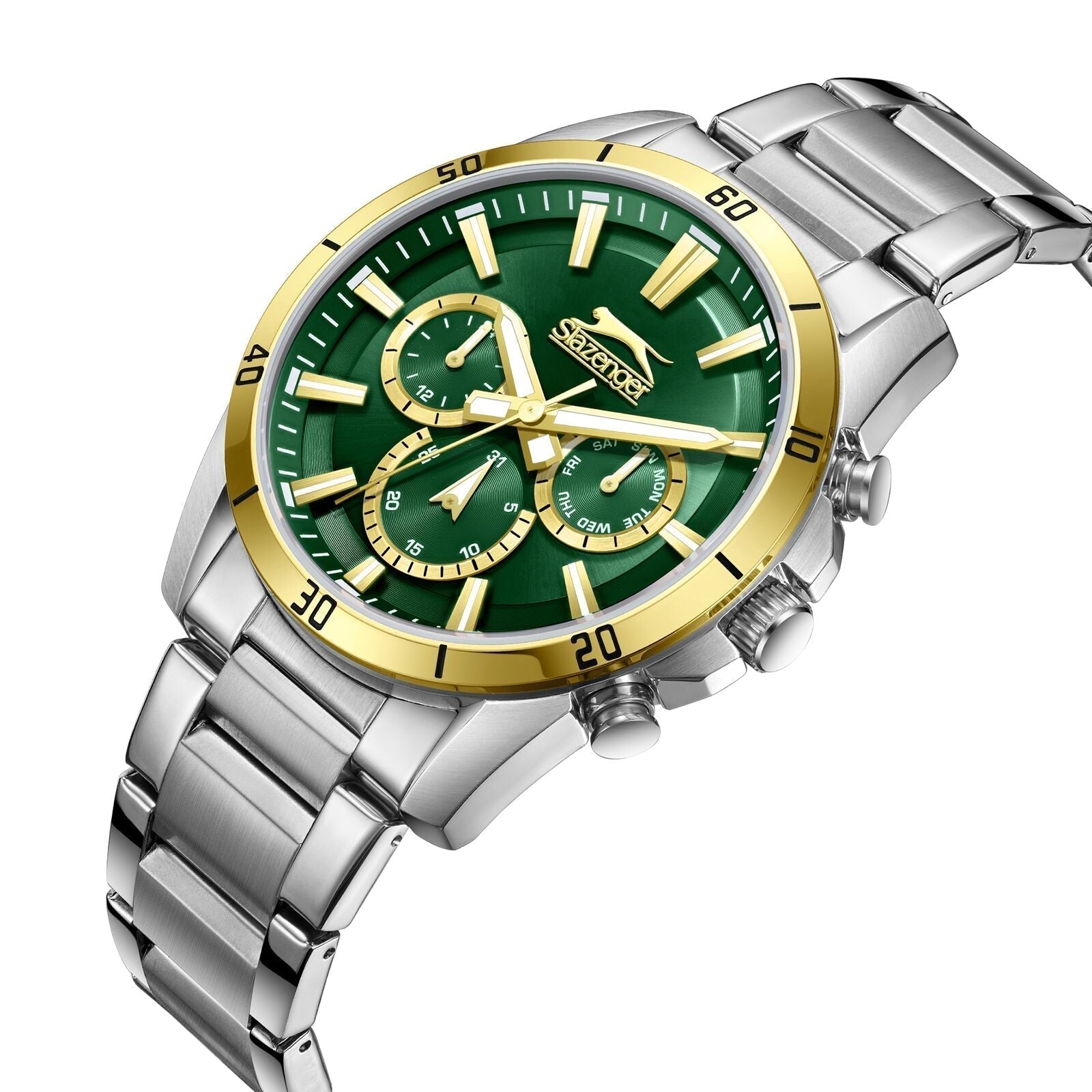 Slazenger Multifunction Sport Green Dial Two tone Watch - SL.09.2332.2.04 Secondary image