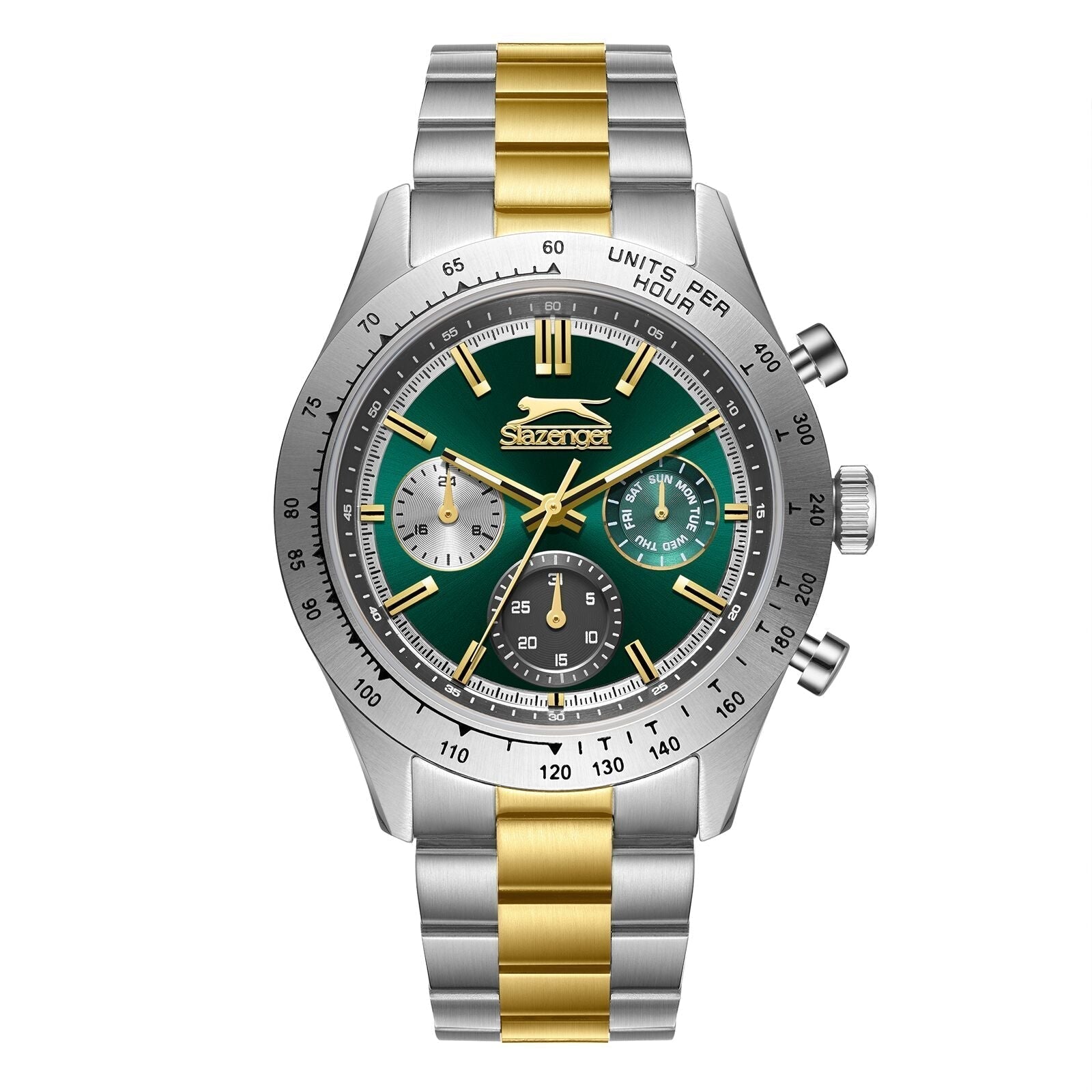 Slazenger Diver Multifunction Green Dial Two tone Watch - SL.09.2358.2.06 Main image