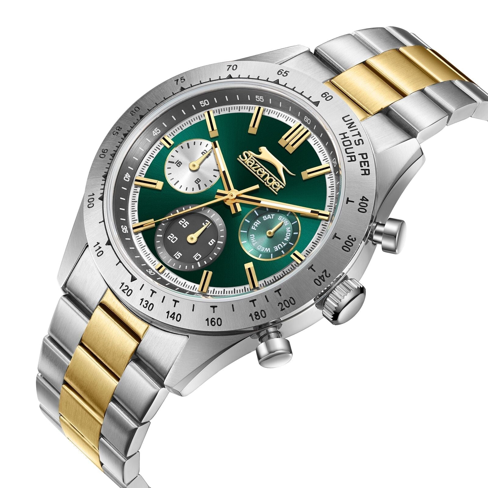 Slazenger Diver Multifunction Green Dial Two tone Watch - SL.09.2358.2.06 Secondary image