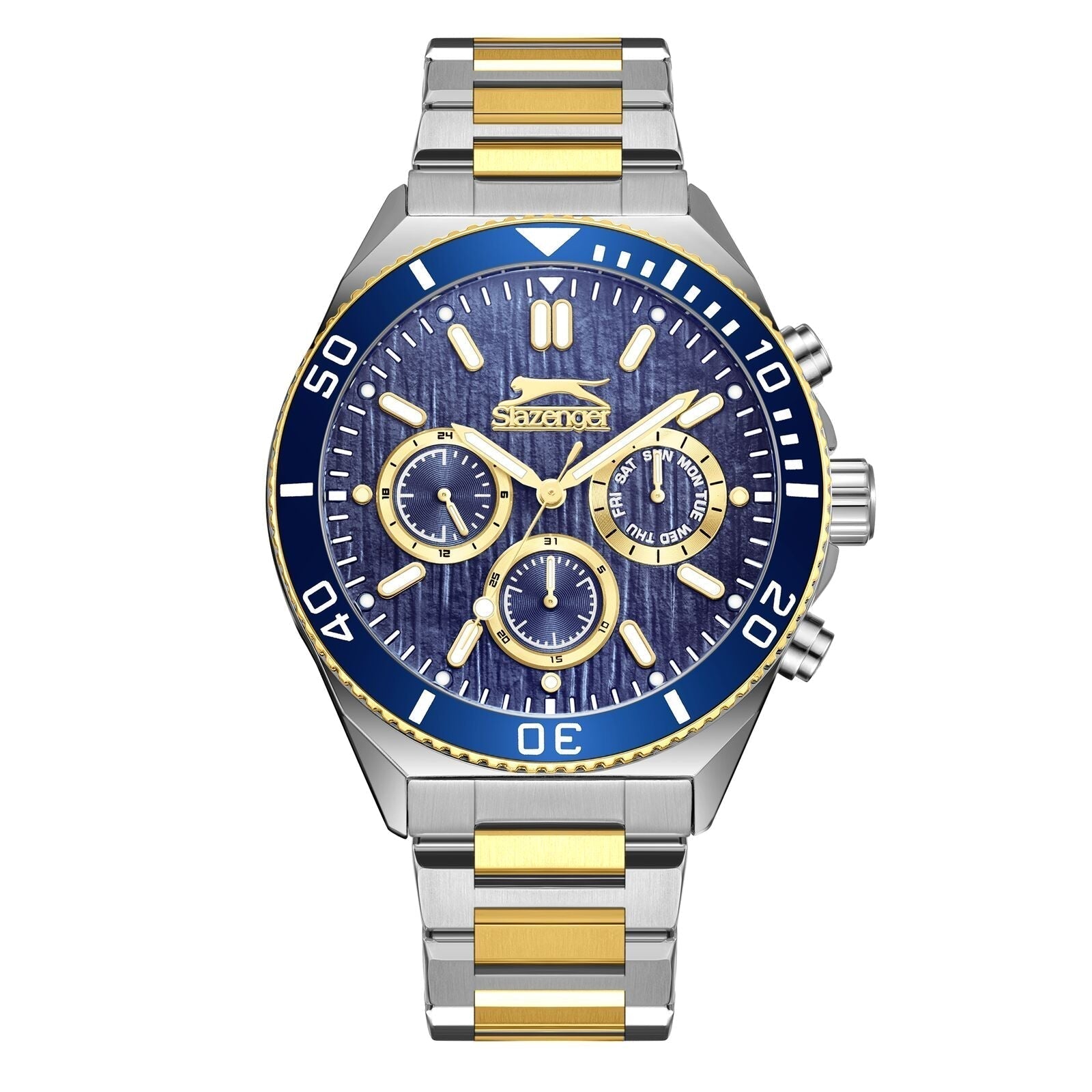 Slazenger Sport Multifuntion Navy Blue Dial Two tone Stainless Watch - SL.09.2370.2.02 Main image