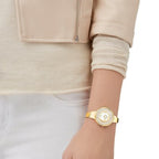 Swarovski Crystalline Pure 850 Crystals Gold Dial Gold Tone Women's Watch 5269253