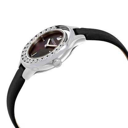 Swarovski Lovely 31mm Black Dial Black Leather Crystal Women's Watch 5242898