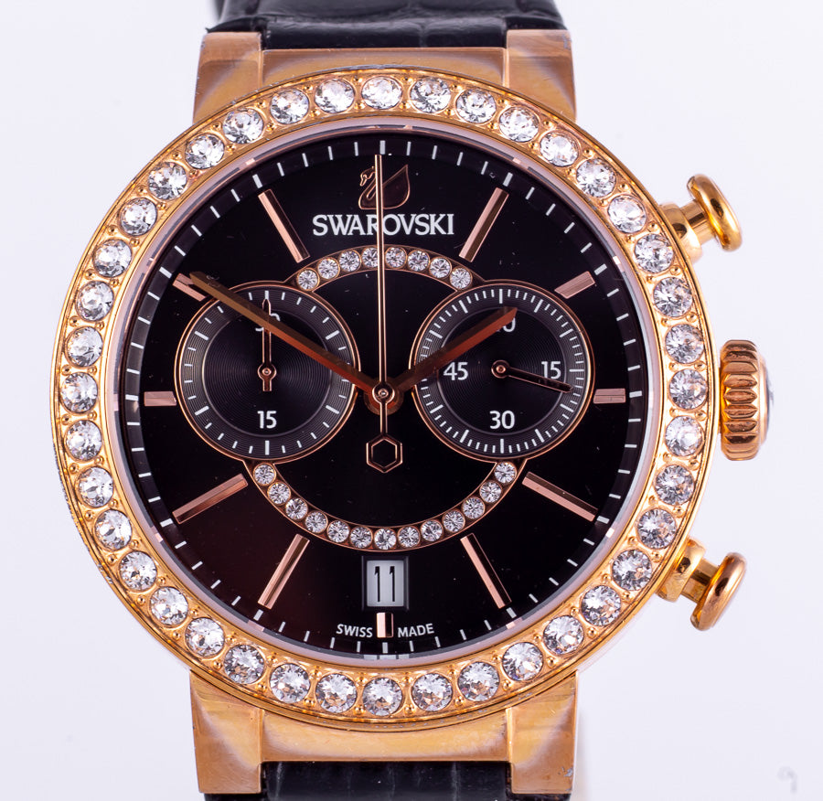 Swarovski Lovely Crystals Floating Elements All Black Women's Watch 5055209