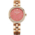 Swarovski City Crystal Coral Dial Rose Gold Steel Strap Women's Watch 5182250