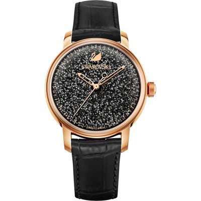 Swarovski Crystalline Hours Black Leather Strap Women's Watch 5295377 Main image