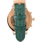 Swarovski Octea Lux Chrono Green Dial Green Leather Strap Women's Watch 5452498
