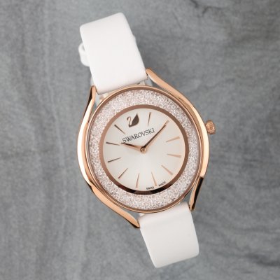 Swarovski Crystalline Aura Silver Dial White Leather Strap Women's Watch 5519453 Secondary image