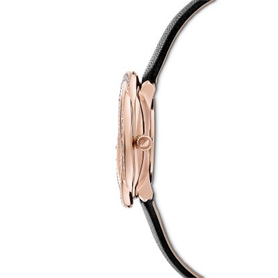 Swarovski Crystalline Aura Pave Ring Black Dial Rose Gold Tone Women's Watch 5552421 Secondary image
