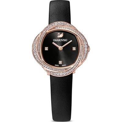 Swarovski Crystalline Aura Pave Ring Black Dial Rose Gold Tone Women's Watch 5552421 Main image