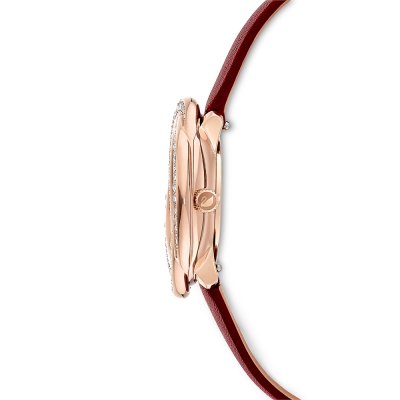 Swarovski Crystalline Aura Pave Ring Burgundy Dial Rose Gold Tone Women's Watch 5552780 Secondary image