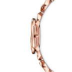 Swarovski Crystalline Aura Pave Ring Burgundy Dial Rose Gold Tone Women's Watch 5552783
