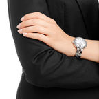 Swarovski Octea Sport Faceted Crystal Bezel White Dial Silver Steel Women's Watch 5095600